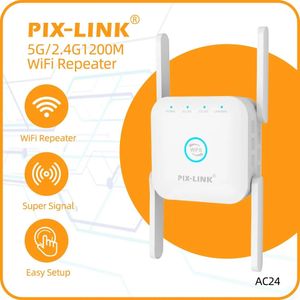 ROUTERS LINK PIX AC24 1200 Mbps Wi -Fi Extender 2 4 5 GHz Sygnał Booster Cover do 7500 stóp kwadratowych z punktem dostępu dla domu 231019