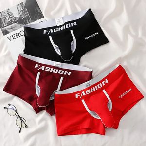 Underpants 3pcslot letras cintura mens elefante roupa interior boxer bolsa masculina calcinha gelo seda lingerie shorts sexy sxl 231020