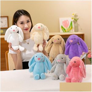 Easter Bunny 12Inch 28Cm Plush Filled Toy Creative Doll Soft Long Ear Rabbit Animal Kids Baby Valentines Day Birthday Dhgmp