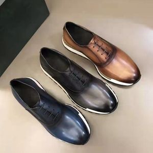 Vintage masculino tênis de couro genuíno rendas confortáveis diário oxford sapatos casuais para homem ao ar livre andando calçado plano zapatos hombre a32