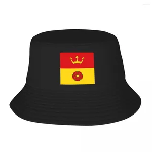 Berets Hampshire County Flag Bucket Hats Panama For Kids Bob Cool Fisherman Summer Beach Fishing Unisex Caps
