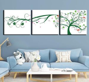 3 Panel Modern Canvas Print Art Wall Picture Green Tree Paintings Decor Artwork Canvas Print för Home Office3857557