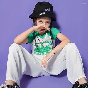 Scene Wear Girls Boys Hip Hop Clothing Dance Costumes For Kids Competition Dancing T Shirt Pants Jazz Ballroom Dancewear Suit