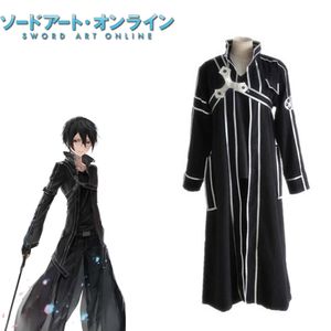 Косплей Kirito SAO Sword Art Online японского аниме Косплей Униформа Одежда Костюмы Черный костюм косплей