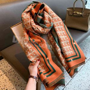 Hijab halsduk echarpe för varumärke kvinnor varm kashmir sjal wrap stor pashmina filt designer halsdukar Carriags Scarf