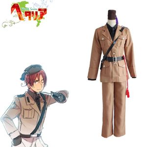 Cosplay Aph Italy Feliciano Vargas Cosplay Axis Powers Hetalia Kostümleri Unisex Yetişkinler Fantezi Üniformalar HalloweEncosplay için Tam Set Takımları