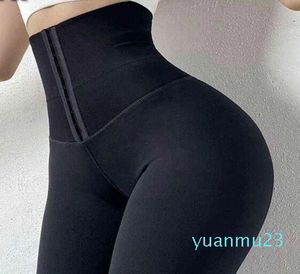 Corsetto Fitness Leggings Abbigliamento esterno Allenamento Palestra Velluto spesso Pantaloni da yoga Stretti a vita alta Elastico Controllo della pancia Sexy