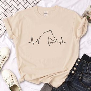 Men's T Shirts Horse T-shirts Women Harajuku Streetwear Tee Female Graphic Anime Y2k Clothing