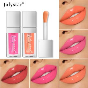 Julystar 5 colori Europa e America Vetro idratante Labbra Acqua leggera Balsamo per labbra trasparente Smalto per labbra Gelatina Lucidalabbra Olio per labbra Toot Olio per labbra Trucco