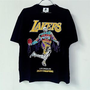 Warren T-shirts Champion James Print Mens Lotas Tee Women T-shirts Basketball Basketball Player Lose Tees Men Casual Shirt Black Tee S-XL256Y