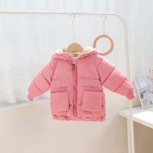 Piumino 2023 Inverno Nuovi bambini Piumino con cappuccio 0-6 anni Neonate Piumini per bambini Addensare caldo Piumino Capispalla Tuta da neve 231020