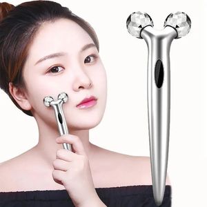 Eye Massager 3D Roller Massager 360 Rotate Silver Thin Face Full Body Shape Massager Lifting Wrinkle Remover Massage Relaxation Tool 231020