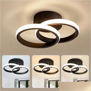 Lustres Lustres Led Corredor Luz de Teto Semi Recesso Pingente Home Iluminação Face Montado Quarto Sala de Estar Corredor Luzes Dhpab