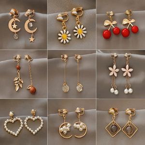 Ohrstecker, modischer Charme, kreative Perlen-Ohrclips, niedliche handgefertigte Ohrringe, Ohrclips, Schmuck 231019
