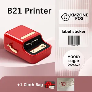 Tragbarer Niimbot B21 Etikettendrucker, Thermopapier, Bluetooth-Hersteller, verwendet für Barcode-Schmuck, Fooder, Preis, Aufbewahrungstasche, 58 mm Maschine