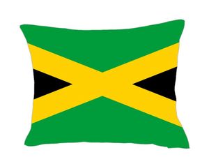 Jamaika bayrağı atış kapağı fabrika tedariki iyi polyester saten yastık kapağı8945458
