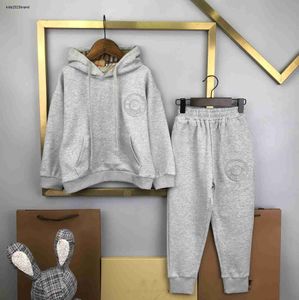 New Autumn Set for baby Solid color kids Tracksuits Size 110-160 Logo embroidery decoration Hoodies and sweatpants Oct15