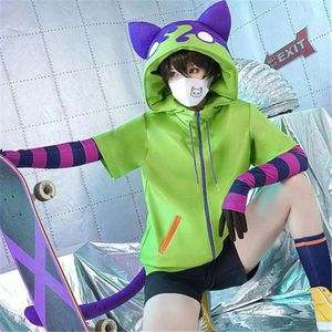 Anime sk8 o infinito traje chinen miya sk oito cosplay festa de halloween cos roupas jaqueta luvas cauda 6 pçs/setcosplay