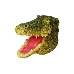 Cosplay Eraspooky Realistische Krokodil Cosplay Latex Maske Halloween Kostüm Requisiten für Erwachsene Festival Party Tier Kopfbedeckungcosplay