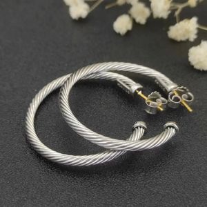 Jewelry Boxes DY Gold Hook Twisted Wire Buckle Earrings in Sterling Silver With 14K Yellow Plated 231019