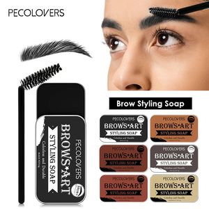 Melhoradores de sobrancelha PECOLOVERS À Prova D 'Água 3D Styling Creme de Secagem Rápida Maquiagem Esculpir Sabonete Natural Selvagem Brow Pomada Configuração Gel Cera 231020