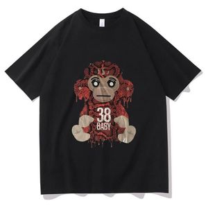 メンズTシャツヤングボーイは再び壊れたヒップスタープリントTシャツファッションメンTシャツハラジュクグラフィックTシャツ漫画アニメU254B