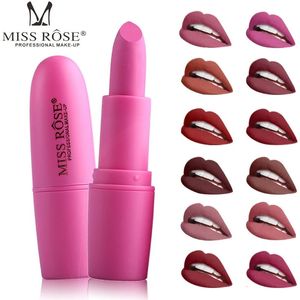 Lipstick 25 Kolor Miss Rose Professional Makeup Zestaw trwałym wodoodpornym pomadki kosmetyków piękno matowa szminka seksowna szminka 231020