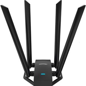 Wi-Fi-Finder Comfast 1300 Mbit/s Dual Dand 2 4G 5 GHz USB-Netzwerkkarte Wireless WiFi-Adapter High Gain 4 6dbi Antenne Desktop Linux Wi-Fi-Empfang 231019