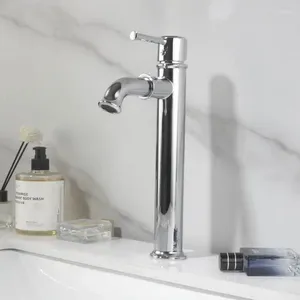 Banyo Lavabo Muslukları Gemi Musluk Uzun Tek Teraplı Bir Delik Kase Modern Vanity Lavabo Güverte Montaj Tap