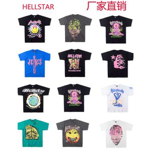 Hellstar Studios Herren- und Lose-T-Shirt 2023 Network Red Gleicher Stil High Street Fashion Brand Kurzarm