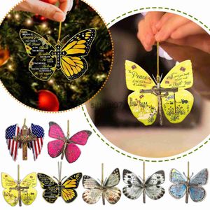 Christmas Decorations Christmas Butterflies Decoration Xmas Tree Hanging Ornaments Kids Gift Christmas Decor For Home Xmas Pendants 2024 New Year x1020