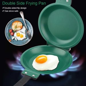 Pannor dubbelsidig stekpanna Nonstick Toxin Free Stir Fry Pot Ceramic Coating Pancake Cake Fried Egg Kitchen Cookware 231019