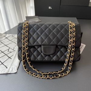 10a carteira feminina bolsa preta caviar corrente de ouro clássico aleta 25cm bolsa de ombro designer sacos mochila presente de luxo perfeito