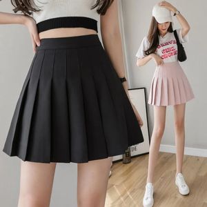Saias Saia Coreana Shorts Mulheres Cintura Alta Sexy Mini para Senhoras Plissadas Kawaii Feminino 231019