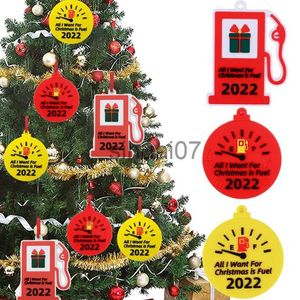 Decorações de Natal Criativo Árvore de Natal Pendurado Ornamento Pingente Engraçado Tudo que eu quero para o Natal é Combustíveis Decoração Pendurada Ornamento Pendurado de Natal x1020