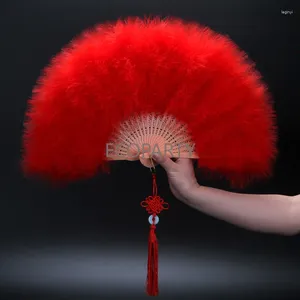 Zapasy imprezy 2023 Peacock Feather Fan 1920s Great Gatsby Temat Akcesoria taneczne Anticzne klasyczne składane pokaz Cheongsam