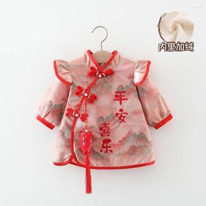 Mädchen Kleider Baby Mädchen Bluse Chinesischen Stil Party Kleid Casual Kinder Kleinkind Kostüme Für