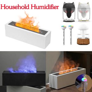 Dampfer 450ML/200ML Flamme Aroma Diffusor Luftbefeuchter Pilz Regen Ultraschall Kühlen Nebel Maker LED Lampe für ätherisches Öl 231020