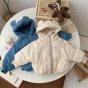 Abrigo de plumón 2023, chaquetas de plumón para bebés de invierno, algodón, además de abrigo grueso y cálido con capucha para niños, abrigo relleno de plumón, rompevientos, trajes para niños pequeños 231020