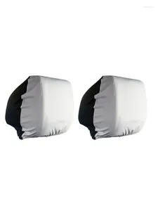 Capas de assento de carro acessórios interiores branco universal esquerda direita protetor de encosto de cabeça 2pcs/4pcs capa poliéster elástico