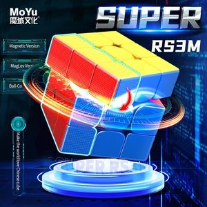 Magic Cubes Moyu Super RS3M Maglev Ball Core 3x3 Magnetic Magic Cube Professional 3x3x3 Speed ​​Puzzle Children's Super RS3M 231019