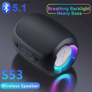 Mobiltelefonhögtalare Portable Mini Bluetooth 5.1 Högtalare Trådlös bas Subwoofer Musik Högtalare Hifi Stereo Outdoor IPX7 Waterproof Sound Box Q231021