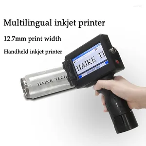 지능형 핸드 헬드 잉크젯 프린터 다국어 스위칭 잉크 카트리지는 12.7mm 생산 날짜 카톤 플라스틱을 암호화하지 않습니다.