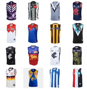 AFL port Adelaide crows Essendon Bombers jersey Brisbane Lions fremantle dockers tank top gold coast suns Hawthorn Hawks vest Rules football jerseys