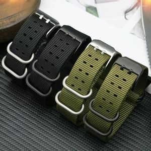 Bantları İzle Su geçirmez naylon 22 23mm Strap 3051 3150 Tuval Erkekler Açık Güvenliği Entegre Ordu Yeşil Siyah Aksesuarlar