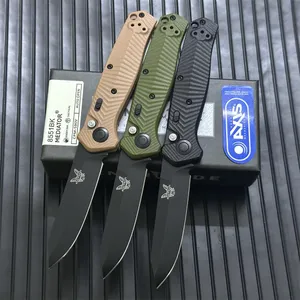 Benchmade 8551/8551BK AUTO Folding Knife 3.30" D2 Plain Blade Nylon Fiber Handles Pocket Knives Outdoor Camping Hunting Tactical EDC TOOLs