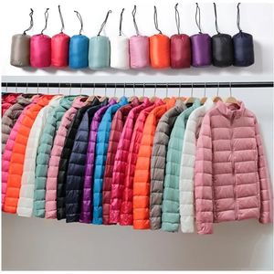 Mulheres Down Parkas Mulheres Light Curto Acolchoado Duck Down Jacket Feather Puffer Parkas Plus Overcoat Windbreaker Inverno Frio Pressão Down Casacos 231020