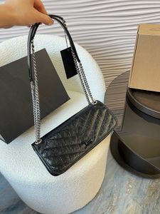 Paris designer väska ylsl modehandväska axel lyxig designer väska kedja damer handväska flip täcker messenger veckad baguette crossbody väska