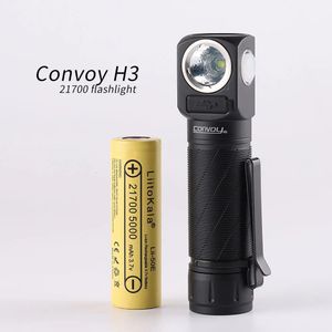 Flashlights Torches Convoy H3 SST40 519A B35AM 719A headlamp Head Light 21700 flashlight torch type-c rechargeable with battery inside 231018