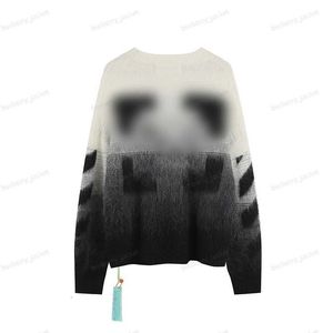 Tasarımcı Sweaters Offs Beyaz Kış Of Hoodie ceket gevşek ceket kazakları Sweatshirt Erkek Kadın Çiftler Günlük Yün Kaşmir Hipokampus Gradyan Uzun Kol Yvju